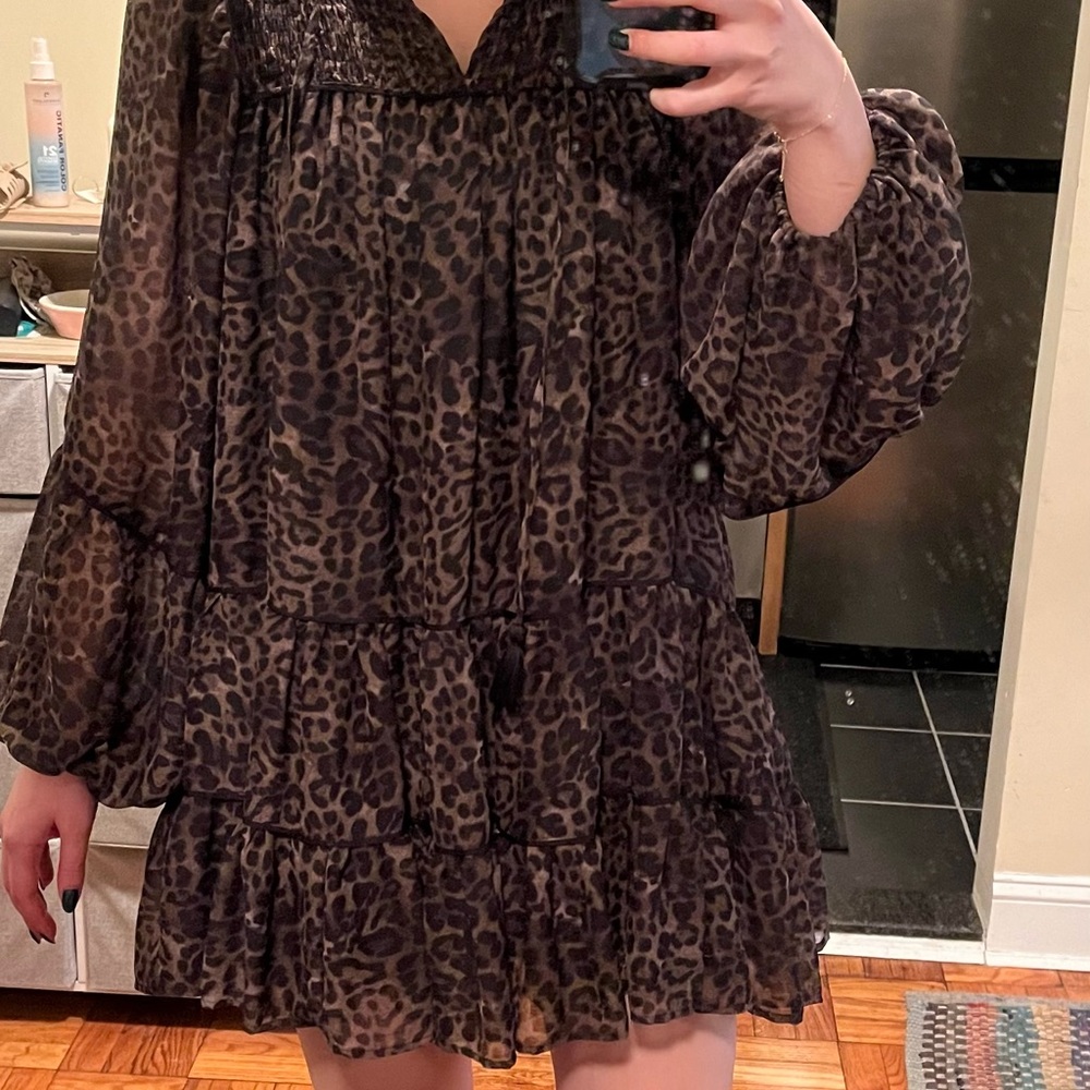 Barely worn Pookie & Sebastian cheetah puffy dress